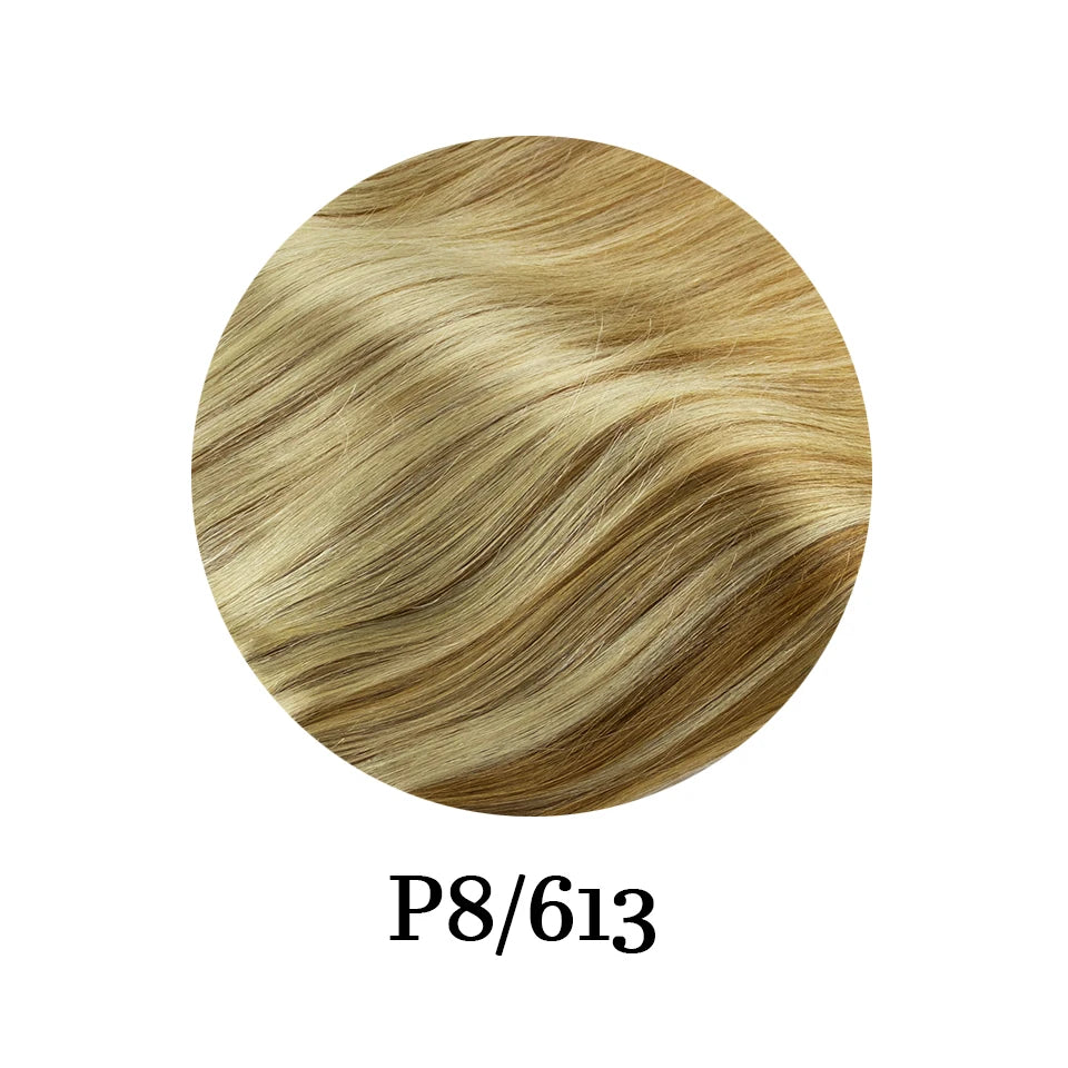 Straight Remy Human Hair Clip-In Extensions – Full Head Set, 8 Pieces