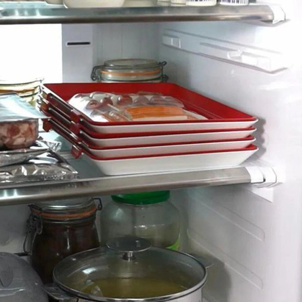 Reusable Stackable Cold Meat Storage Tray – Airtight & Dishwasher Safe