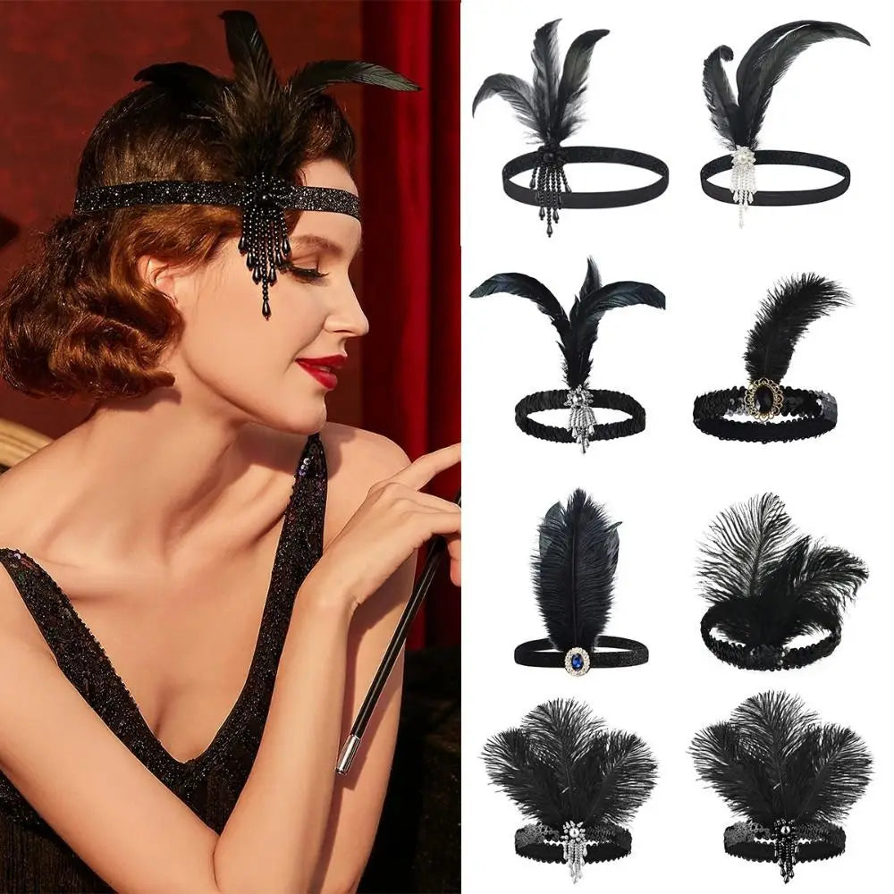 Black Diamond Masquerade Hair Band