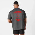 Men's Loose-Fit Printed Gym T-Shirt - 100% Cotton