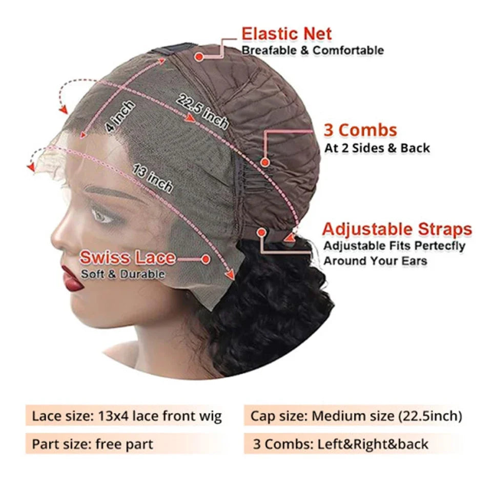 Peruvian Curly Pixie Bob Lace Front Wig – Short Natural Style
