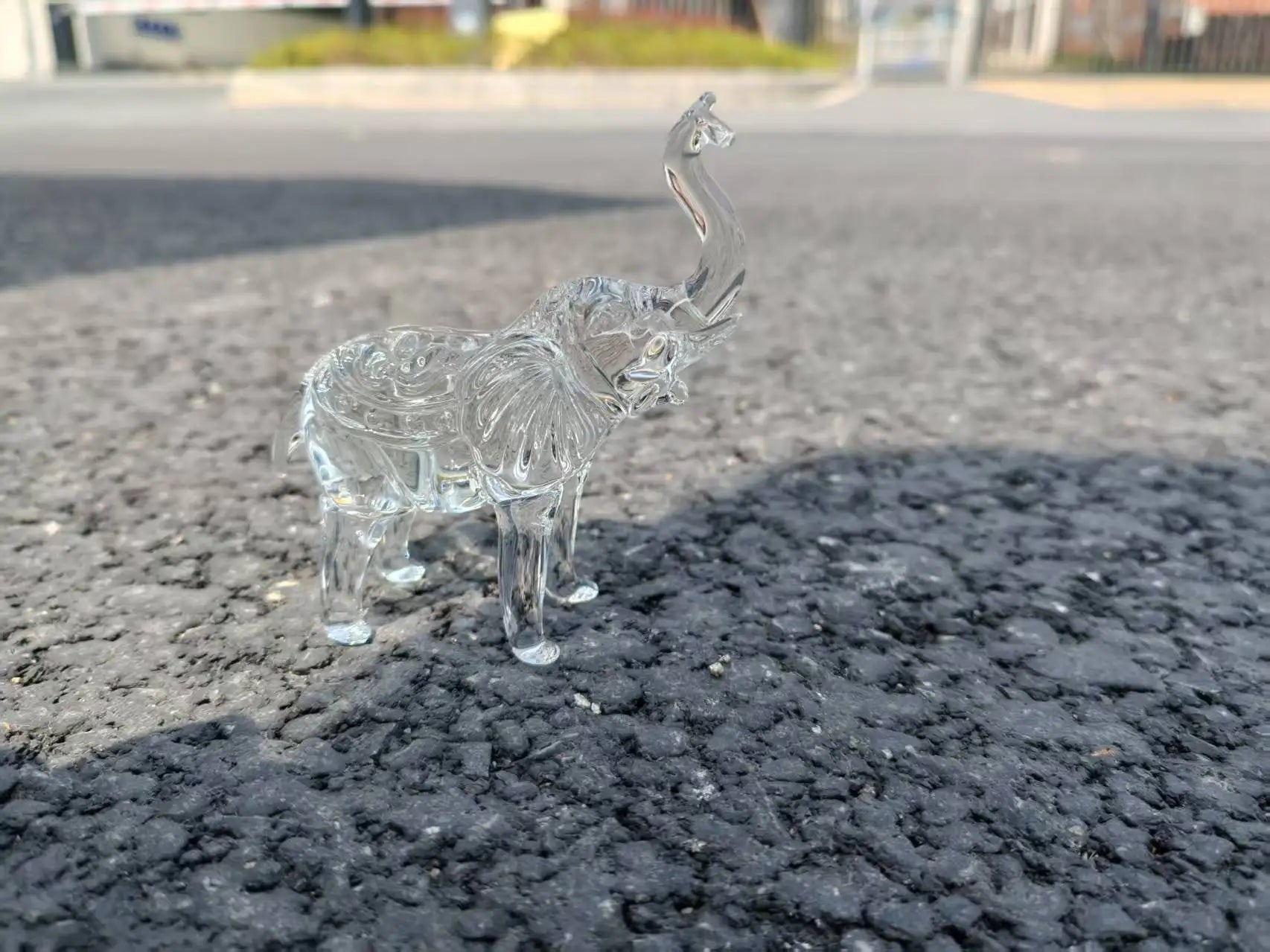Colourful Glass Elephant Figurine Ornament