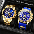 Men's Vintage Quartz Watch Set – Set of 2