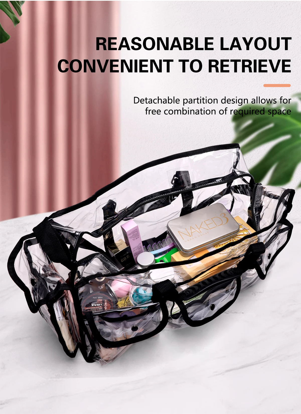 Transparent Waterproof Storage Bag – Airtight Organiser for Home & Travel
