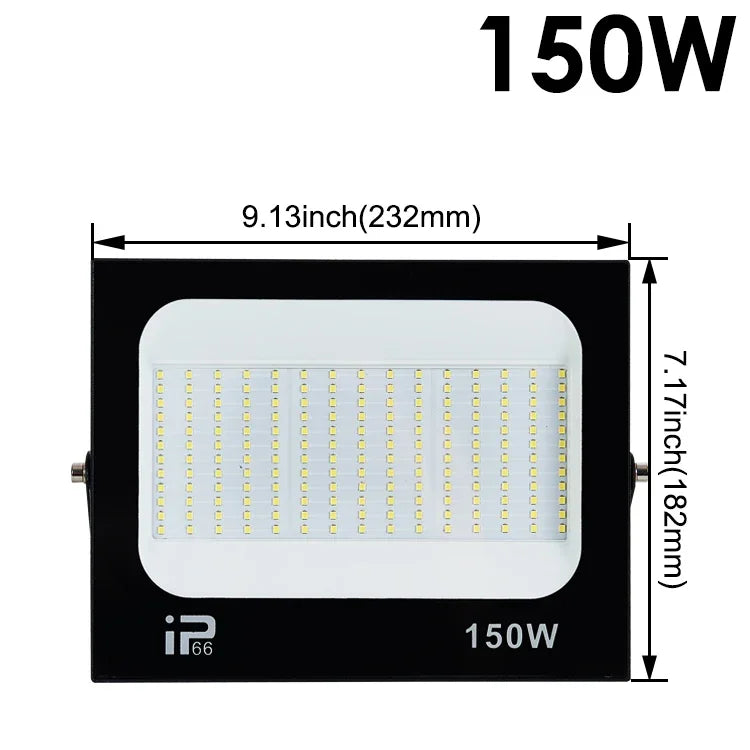 LED Flood Light - Spotlight 100W 150W 200W - Outdoor Lighting 6500K Waterproof - Lamps AC220V