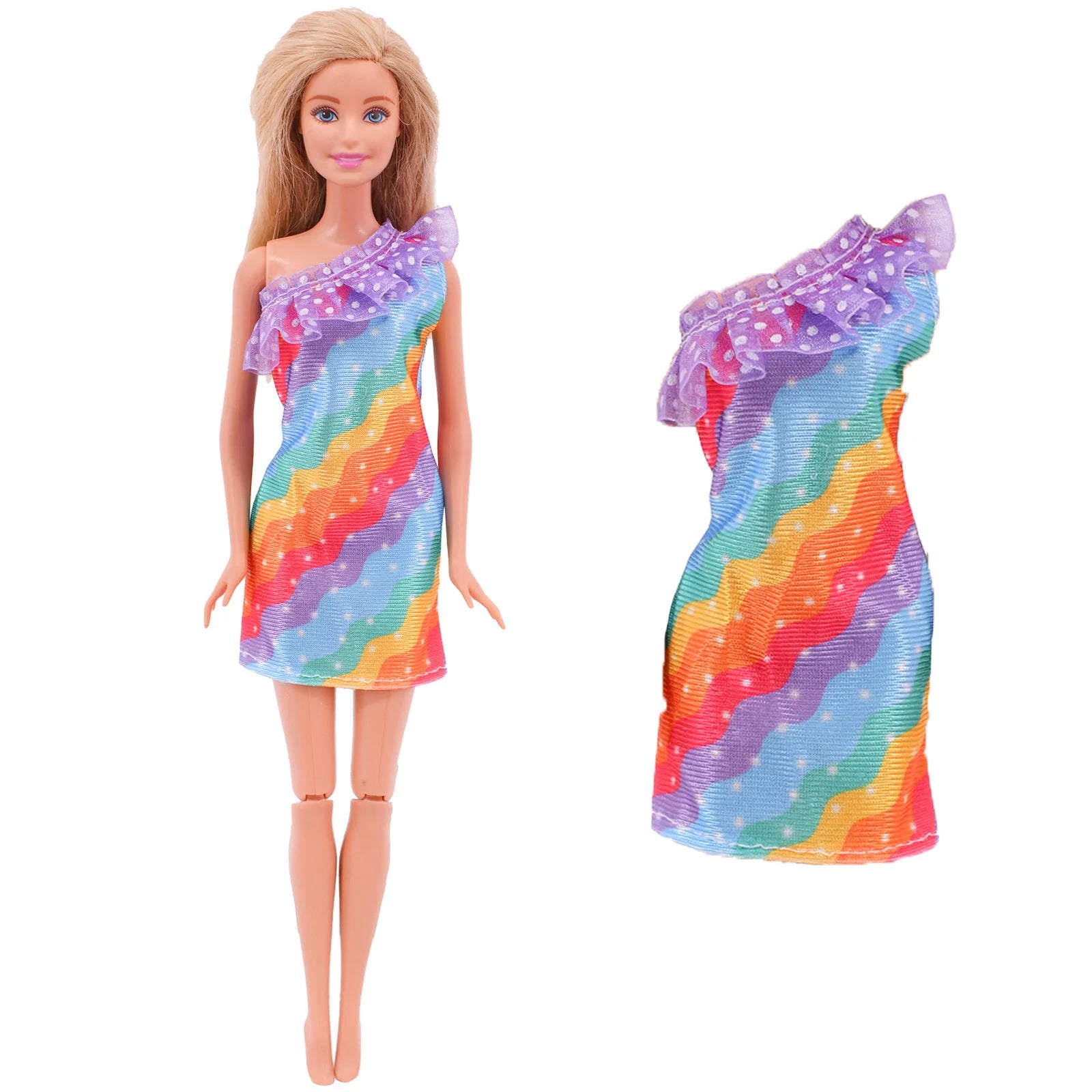 45-Piece Doll Accessories Set - Dresses, Shoes, Boots, Necklaces & Glasses (30cm Doll)