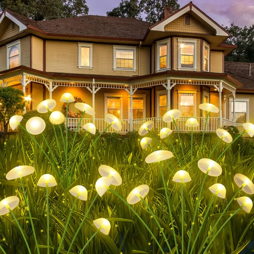 Waterproof Dual Mode LED Solar Mushroom Garden Lights
