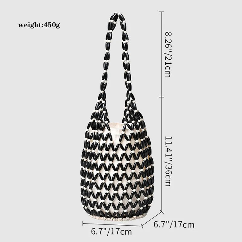 Woven Beaded Handbag