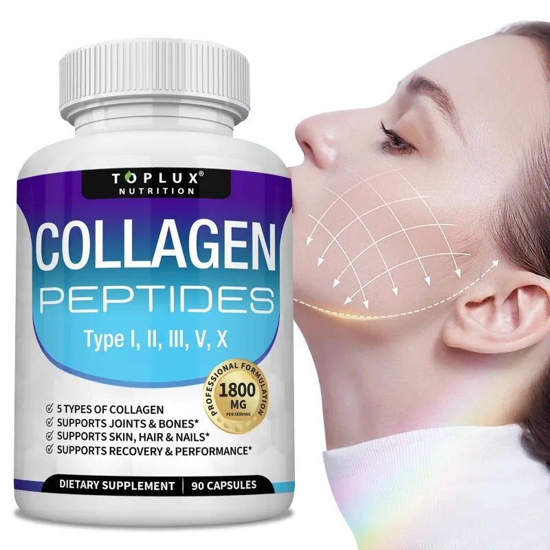 Collagen Peptides 1800mg - Skin Texture, Moisture & Antioxidant