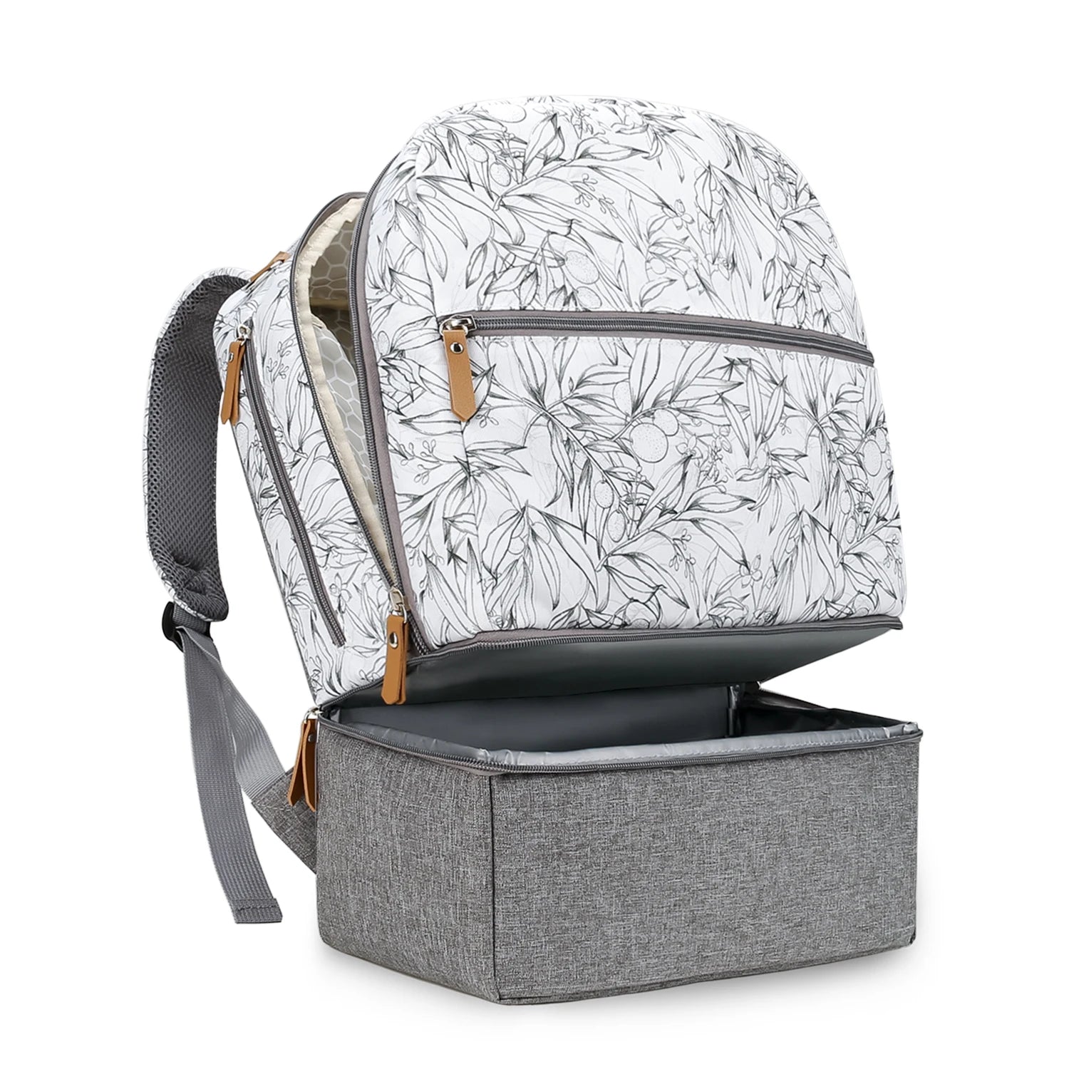 Breast Pump Bag with Insulated Cooler Compartment
