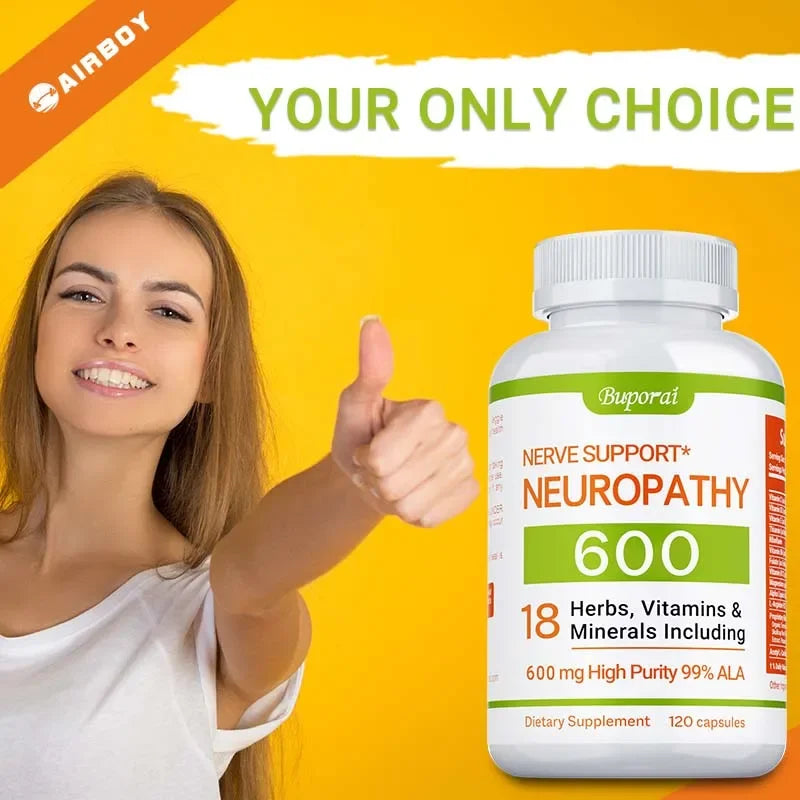 Neuropathy Support Supplement 600mg - Nerve, Brain & Energy Health