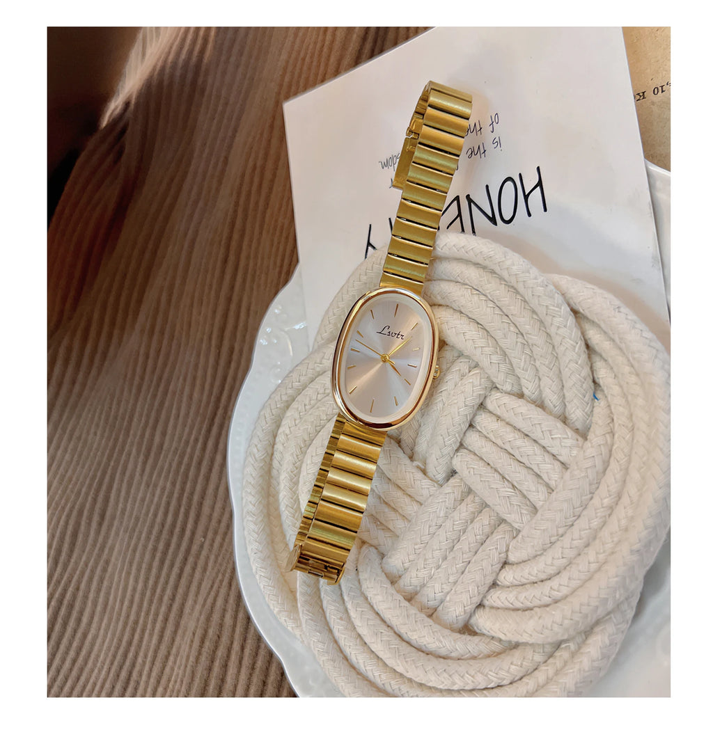 Women's Quartz Watch with Gold Bracelet