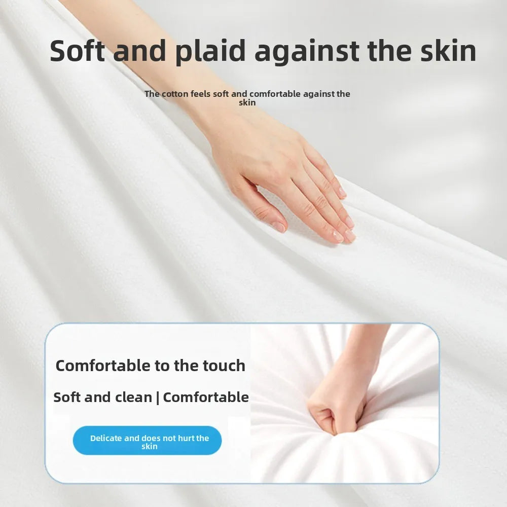 Disposable four-piece double bedding - sheet, duvet cover, pillowcase
