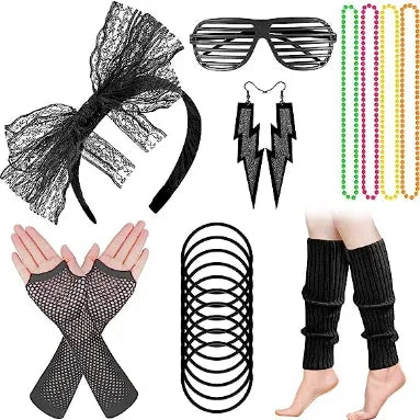 80s & 90s Retro Outfit Accessories Set