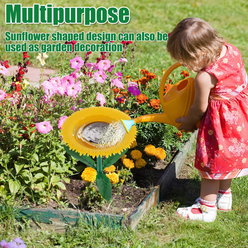 Sun Floral Standing Outdoor Bird Bath Feeder
