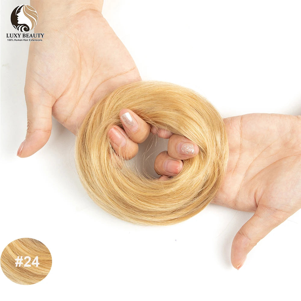 Human Hair Donut Chignon Bun Scrunchie – Updo Style, Natural Look