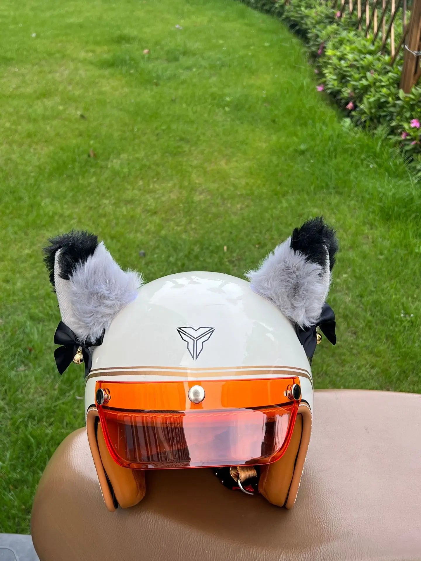 Cat Ears Helmet Decoration - Motorcycle & Ski Helmet Accessory for Men & Women