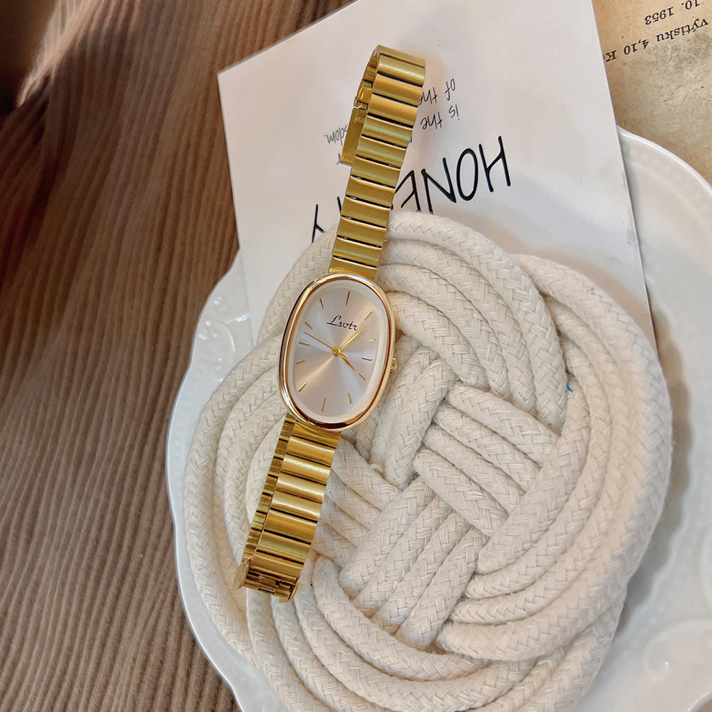 Women's Quartz Watch with Gold Bracelet