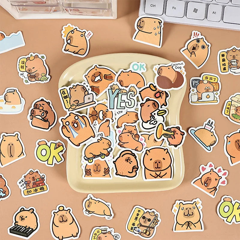 Capybara Stationery Set – Pencil, Ruler, Eraser & Sharpener Gift Pack