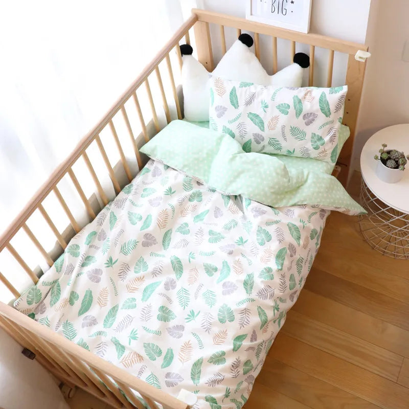 3 Pcs Kids Bedding Set - Cotton Bed Linen set Include, Pillowcase, Sheet and Duvet Cover