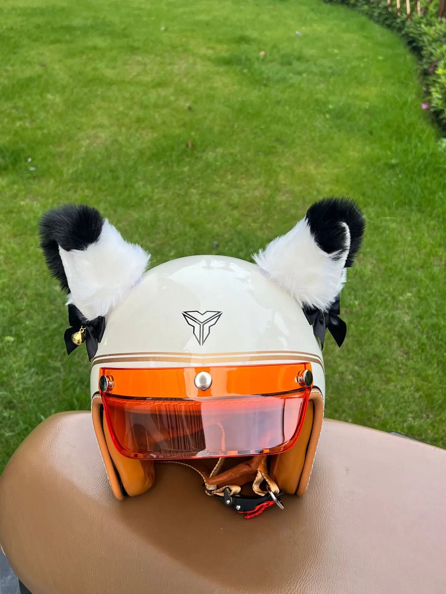 Cat Ears Helmet Decoration - Motorcycle & Ski Helmet Accessory for Men & Women