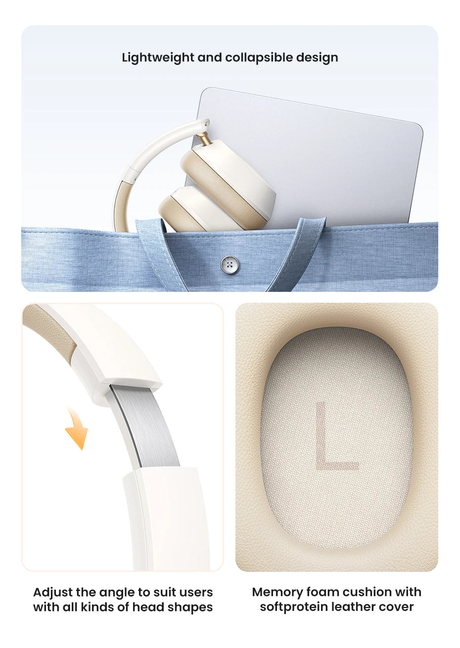 Wireless Bluetooth Over-Ear Headphones with Hybrid ANC, Hi-Res LDAC & Spatial Audio