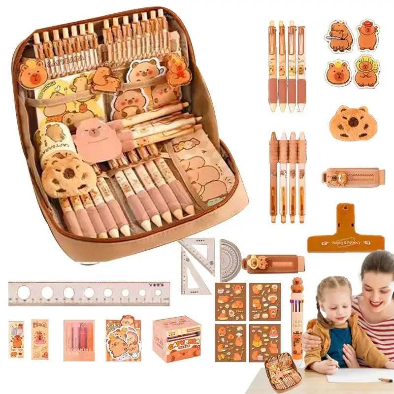 Capybara Stationery & Pencil Case Gift Set