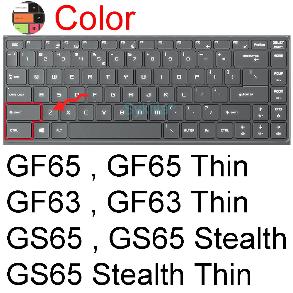 Silicone Keyboard Protector for MSI Gaming Laptops – GL Series