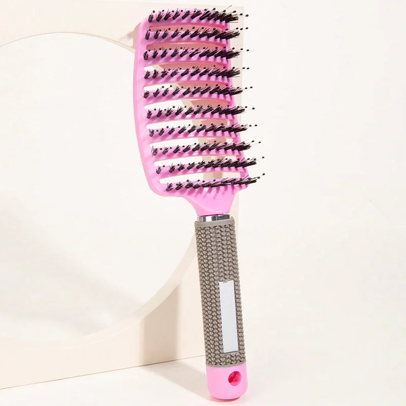 Boar Bristle & Nylon Pin Hairbrush – Smoothing & Detangling Brush
