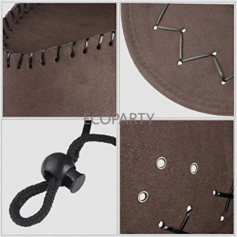 6-Piece Cowboy Costume Accessories Set - Hat, Bandanna, Toy Guns & Belt Holsters