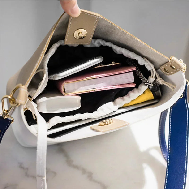 Fashionable PU Leather Bucket Bag