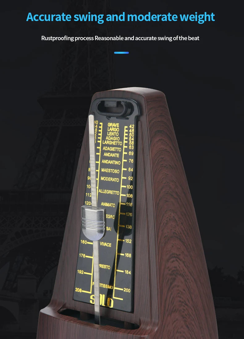 Wood Grain Mechanical Metronome