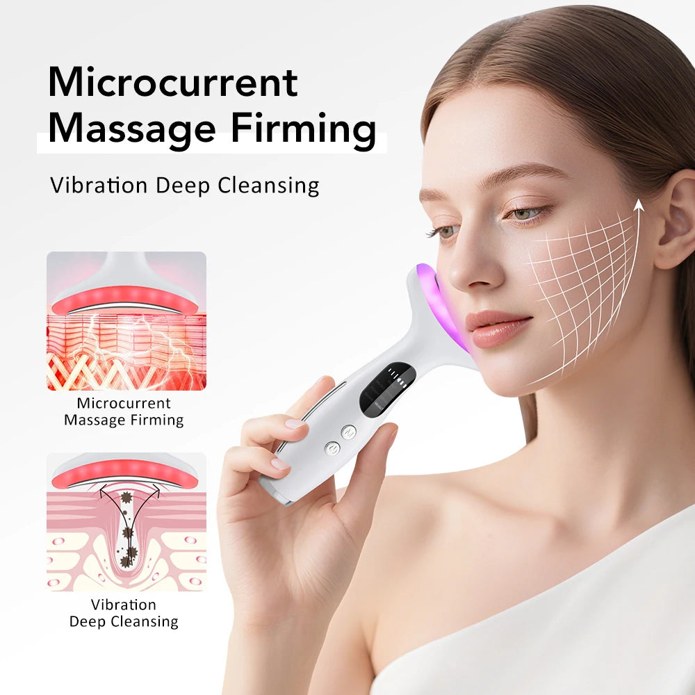 Microcurrent Neck Beauty Device - 3 Massage Modes for Skin Tightening
