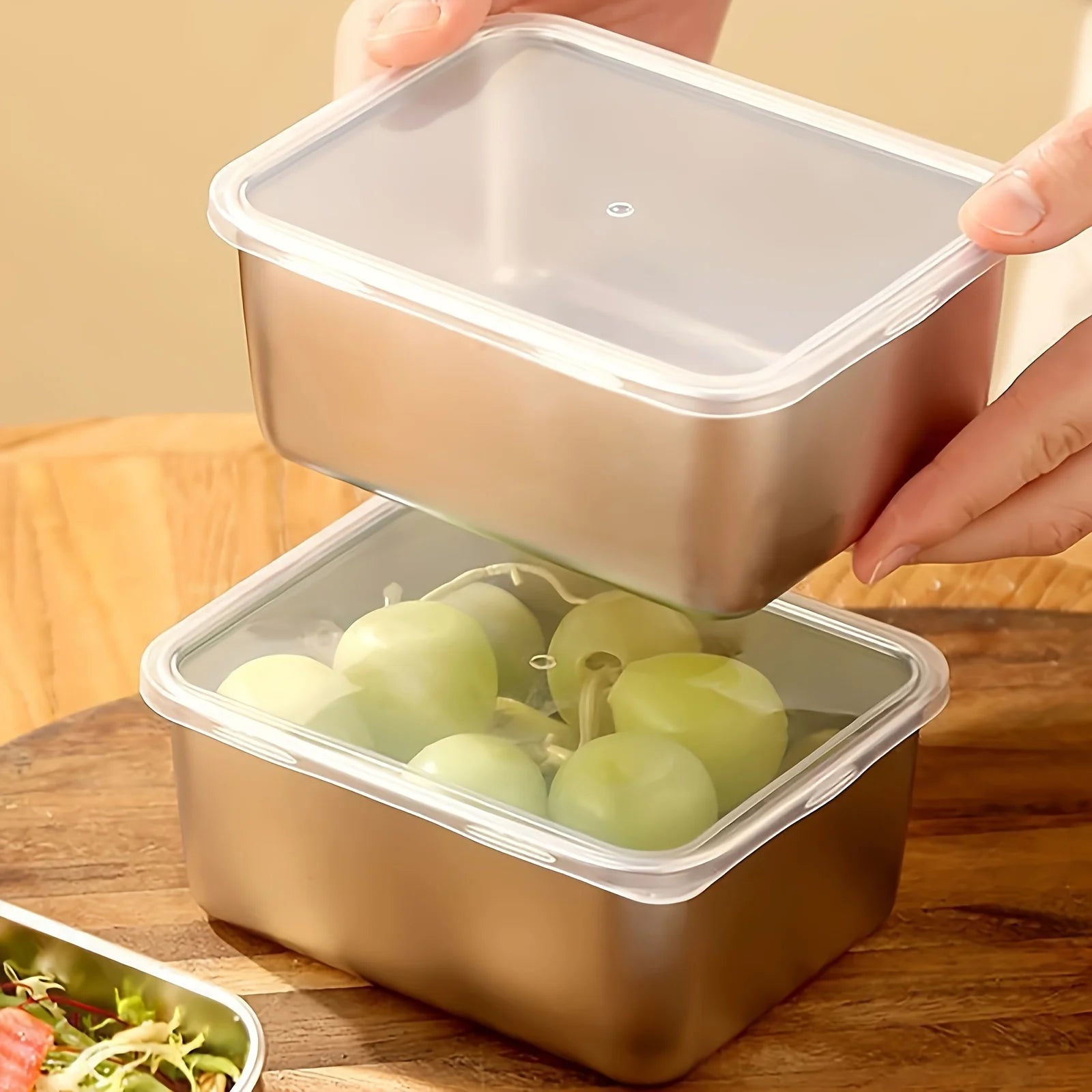 Stainless Steel Food Container Set with Lids – Set of 6