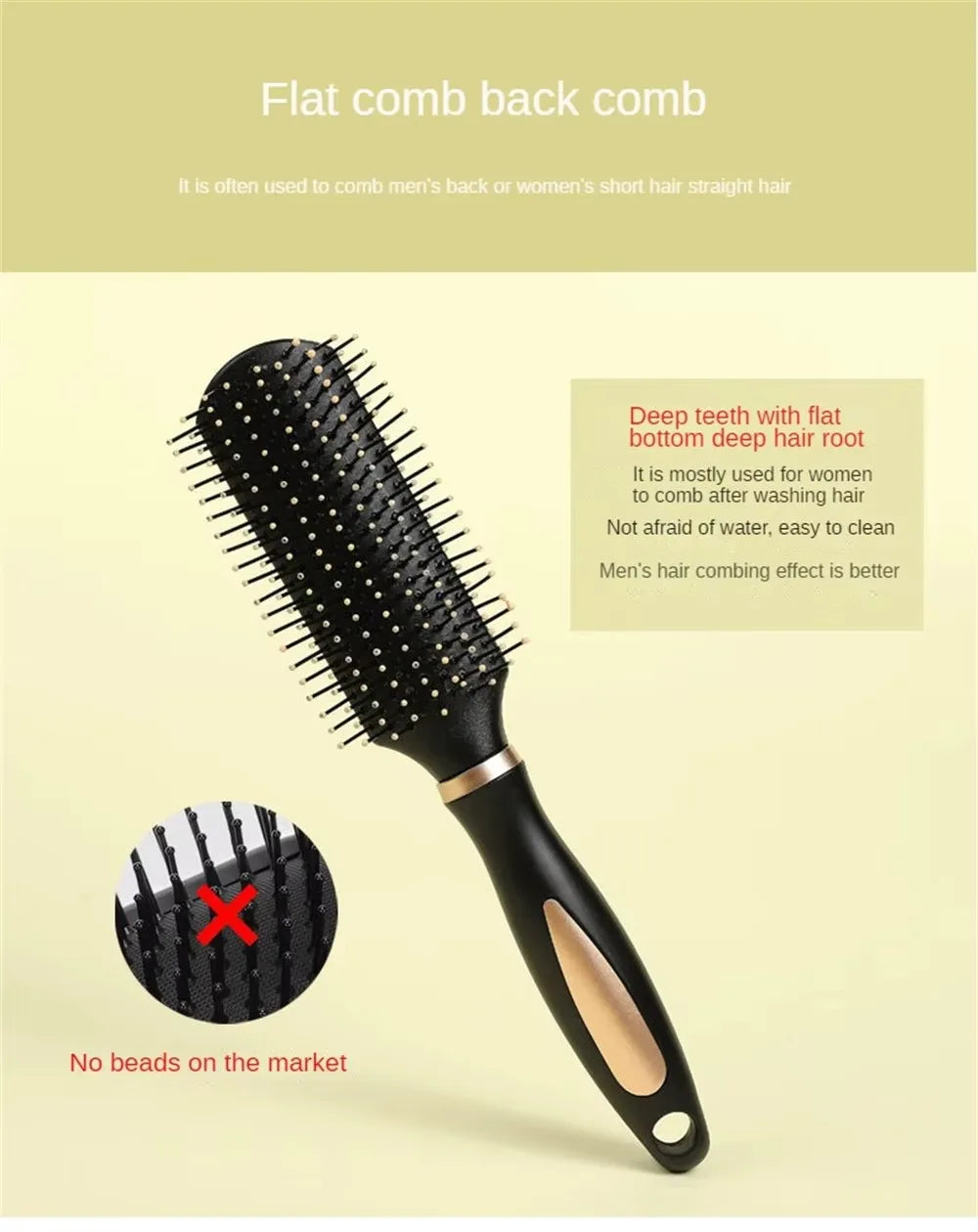 Salon Straight & Smooth Hairbrush – Anti-Static Detangling Brush