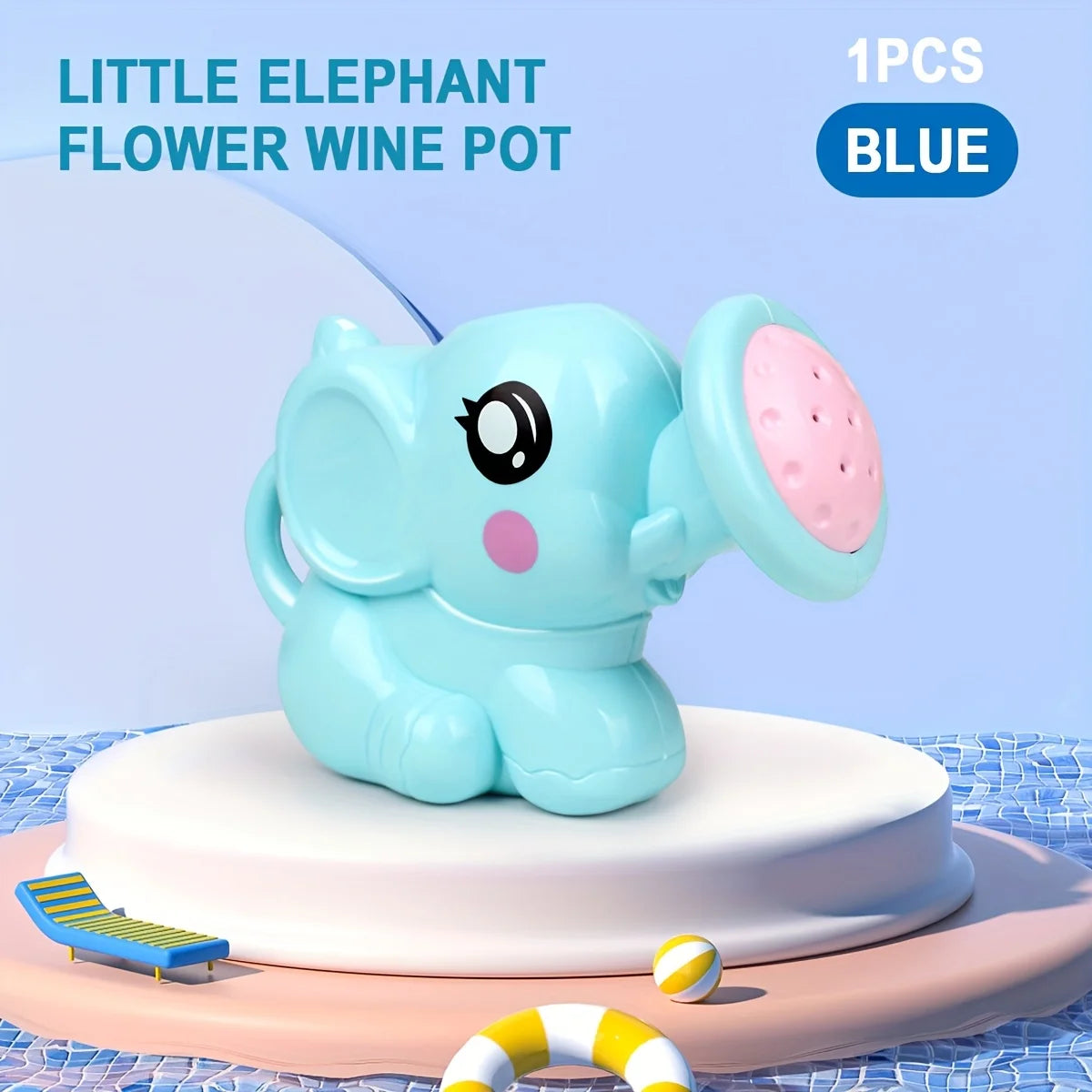 Kids Cartoon Elephant Bath Toy - Shower Kettle Watering Can