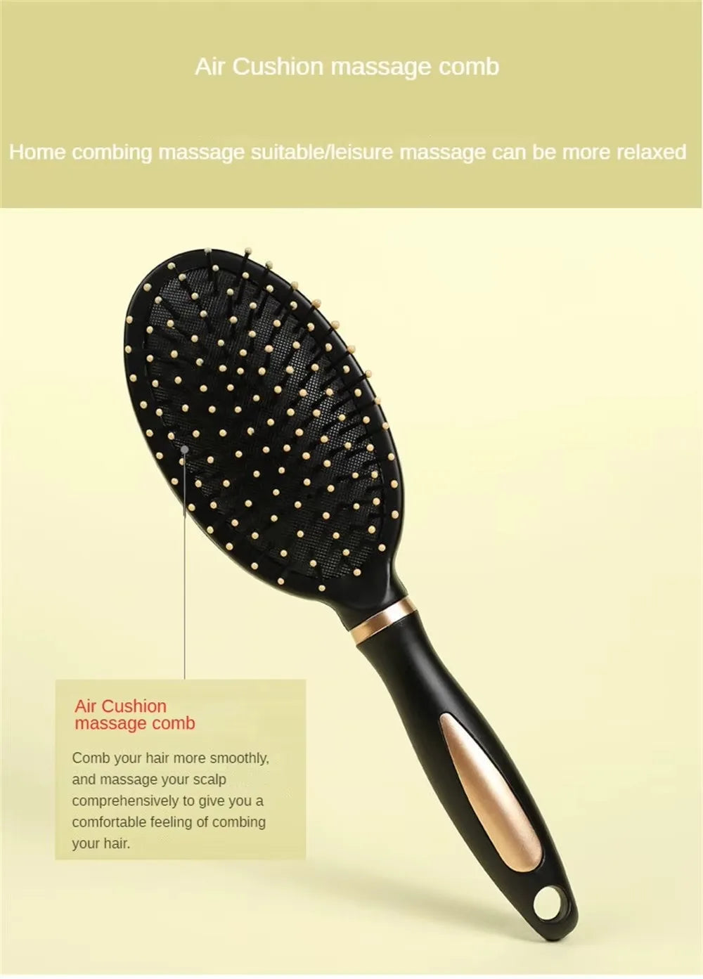 Salon Straight & Smooth Hairbrush – Anti-Static Detangling Brush