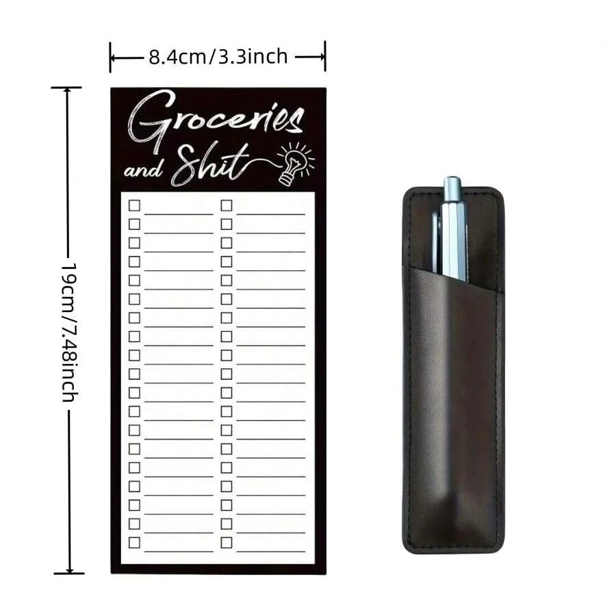 Magnetic Notepad with Pen Holder – Fridge Organiser Pad
