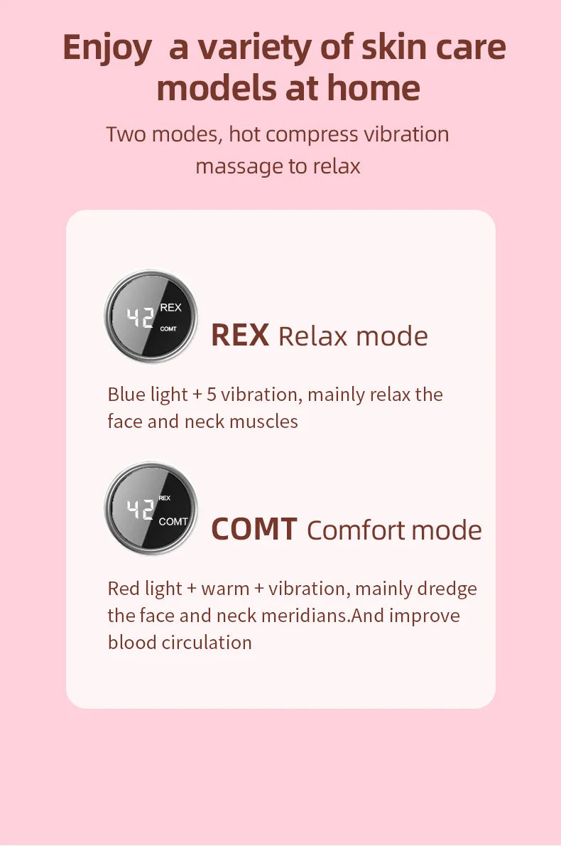 EMS Microcurrent Facial & Neck Scraping Massager - Light Rejuvenation