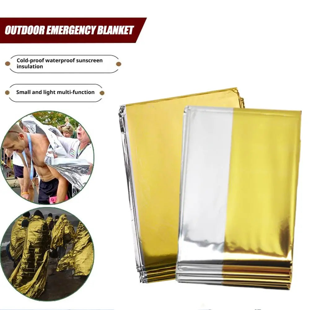 Emergency First Aid Thermal Blanket - Windproof & Waterproof Foil