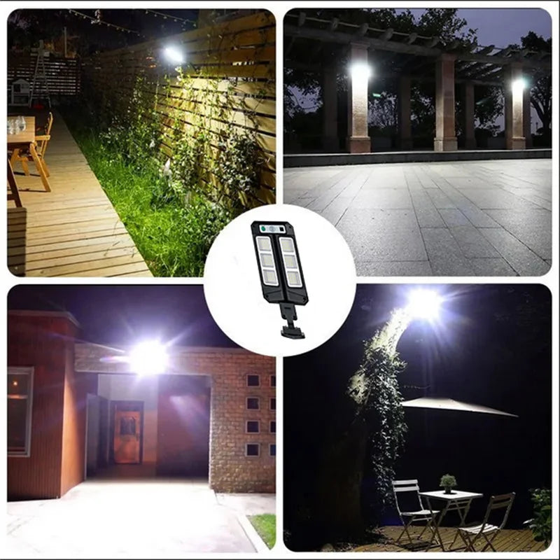 Solar Street Lights Outdoor Waterproof - Motion Sensor LED Lamp with 3 Lighting Mode