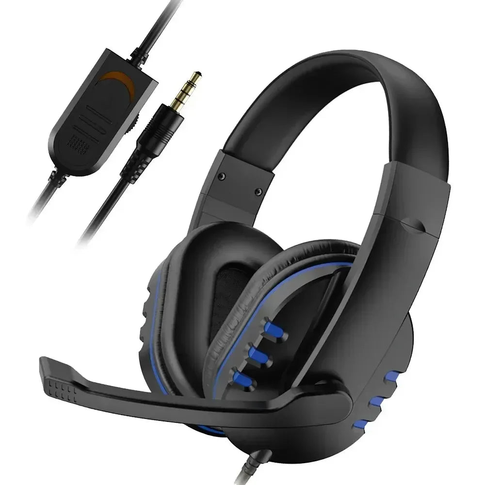 3.5mm Wired Gaming Headset with Noise-Cancelling Mic – Compatible with PS4 & PC