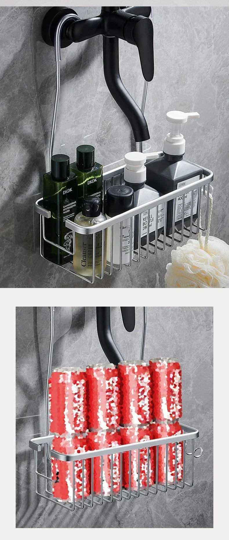 Shower Storage Basket – Wall-Mounted Bathroom Organiser