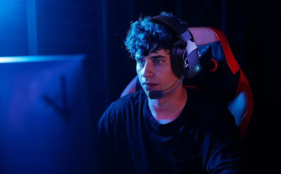 Multi-Mode Wireless Gaming Headset with Detachable Noise-Cancelling Mic