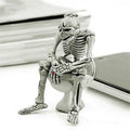 Skull Skeleton Toilet Keychain