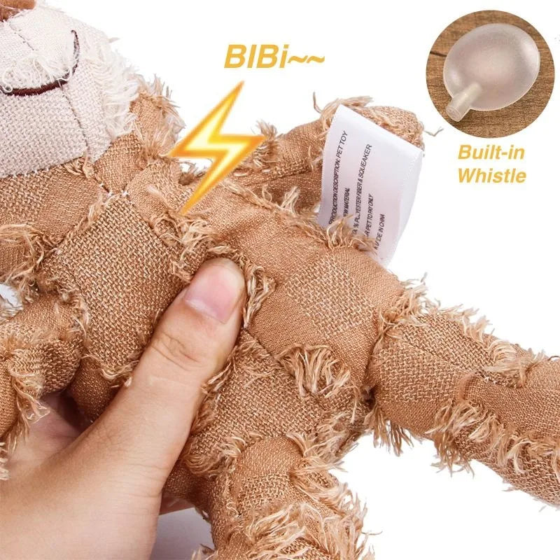 Interactive Plush Teddy Bear Sound Toy for Dogs
