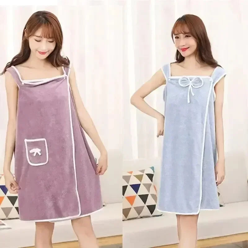 Women's Fast-Drying Wearable Bathrobe (140x85cm)