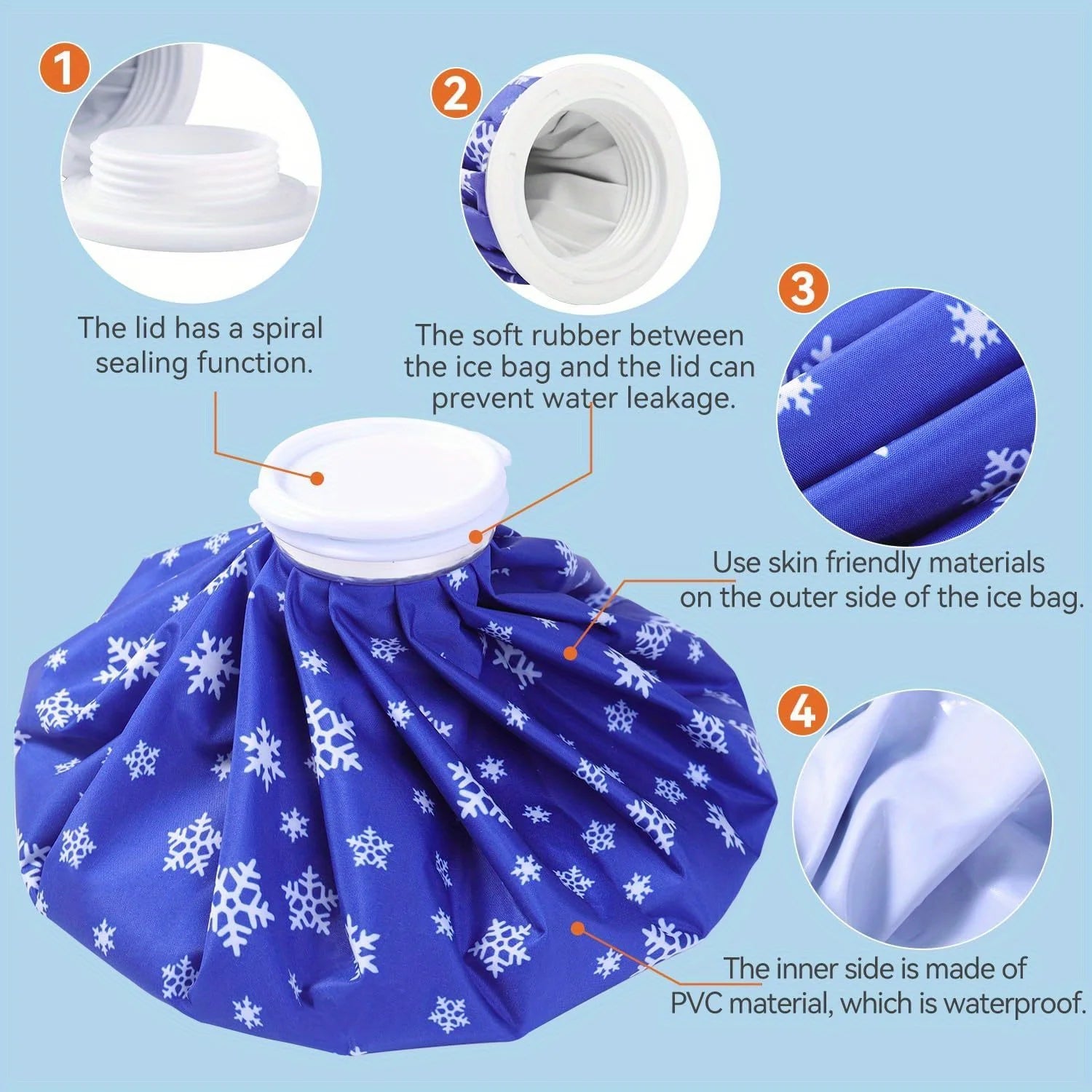Reusable Cotton Ice & Heat Pack Set – 3 Sizes (6", 9", 11")