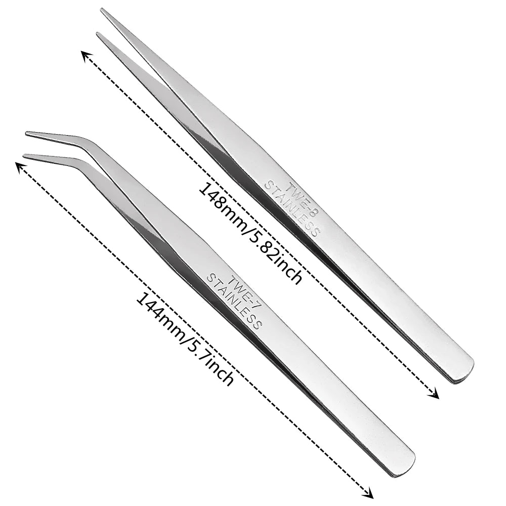 Stainless Steel Tweezers – Curved Serrated Tip
