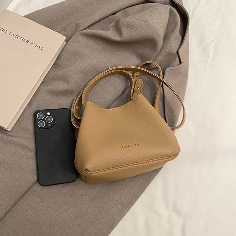 Women's PU Leather Bucket Bag – Shoulder & Crossbody